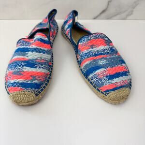 Soludos Womens Mahlia Kent Espadrille Flat Shoes Size 10 Tweed Slip On Blue